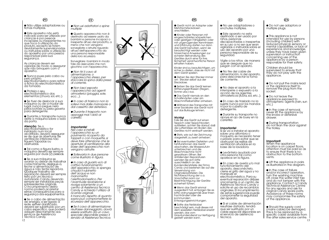 Candy EVO 1483DW-37 User Manual | Page 7 / 41