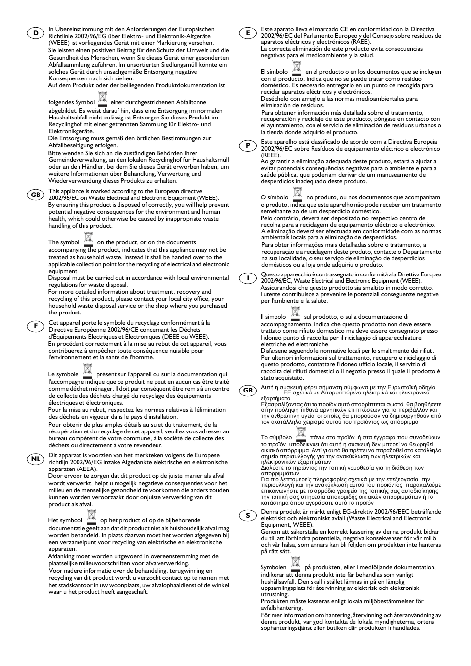 Candy FO FLG 203 X User Manual | Page 3 / 150