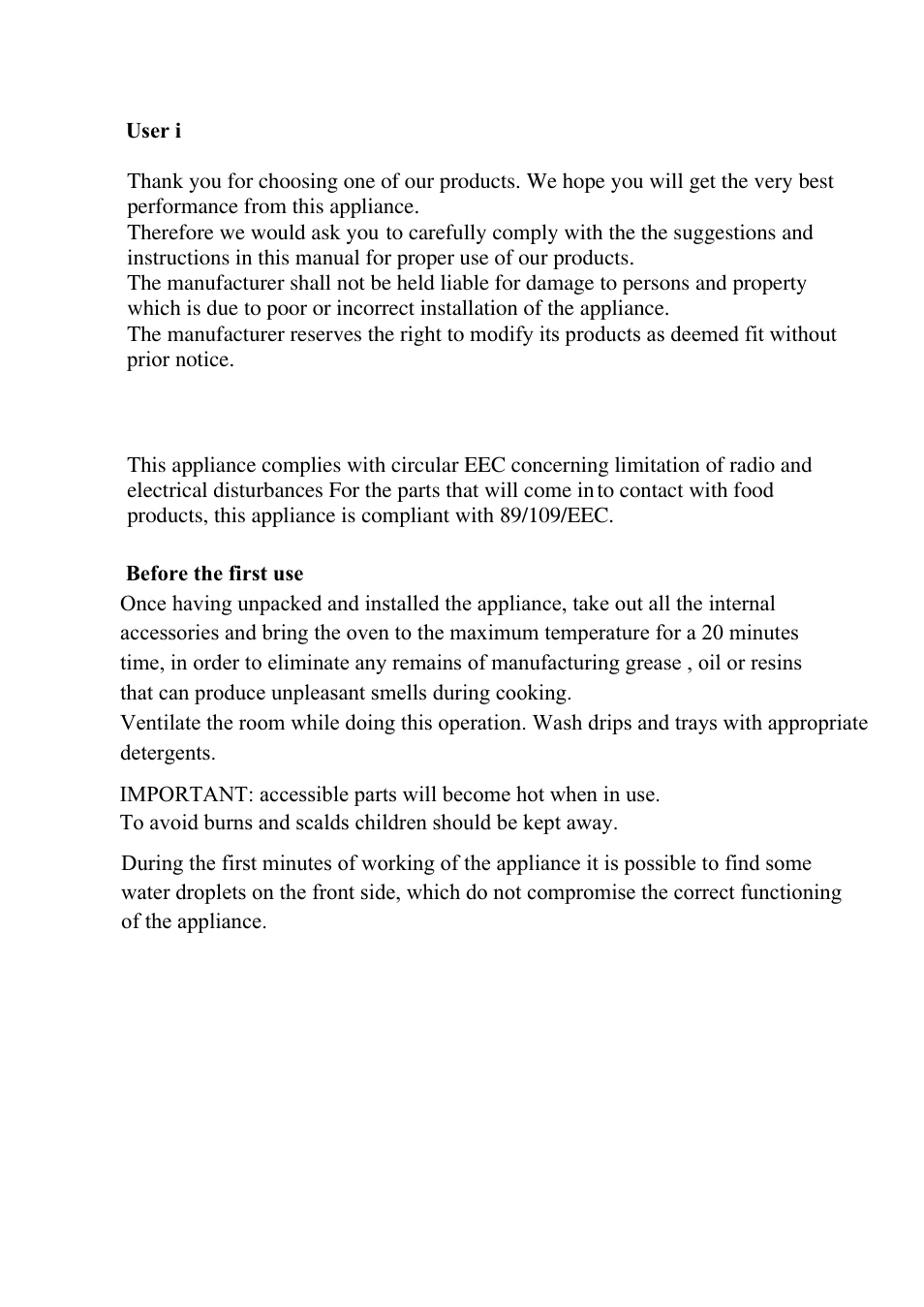 Candy FO FLG 203 X User Manual | Page 37 / 150