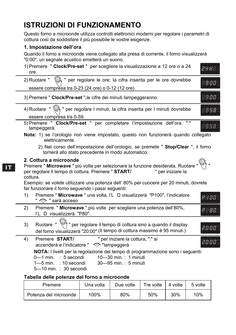 Istruzioni di funzionamento | Candy CMC 2898 DS User Manual | Page 38 / 90