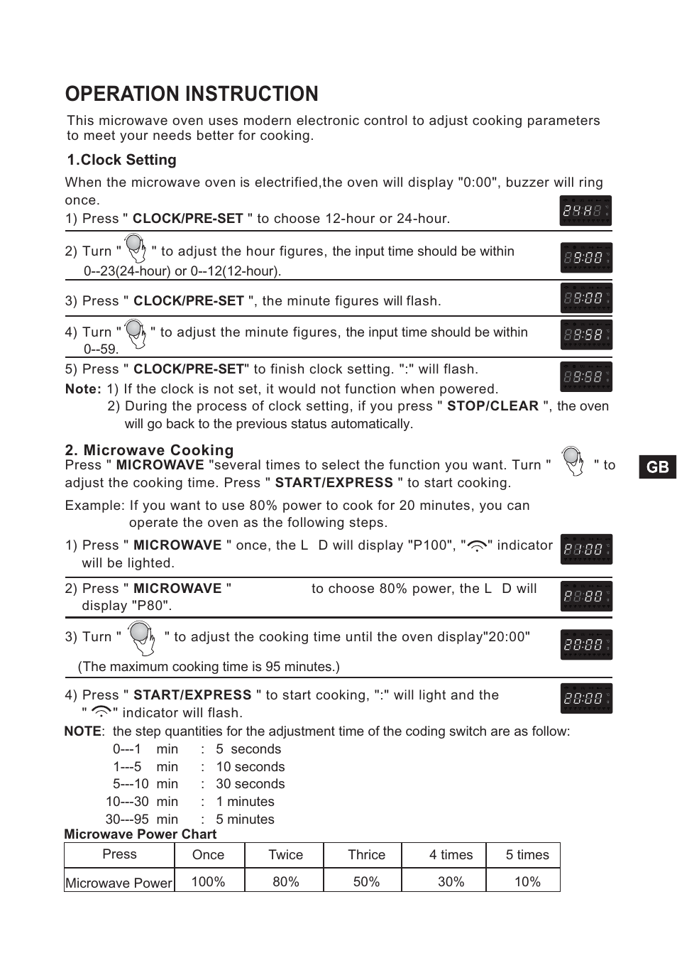 Operation instruction | Candy CMC 2898 DS User Manual | Page 9 / 90