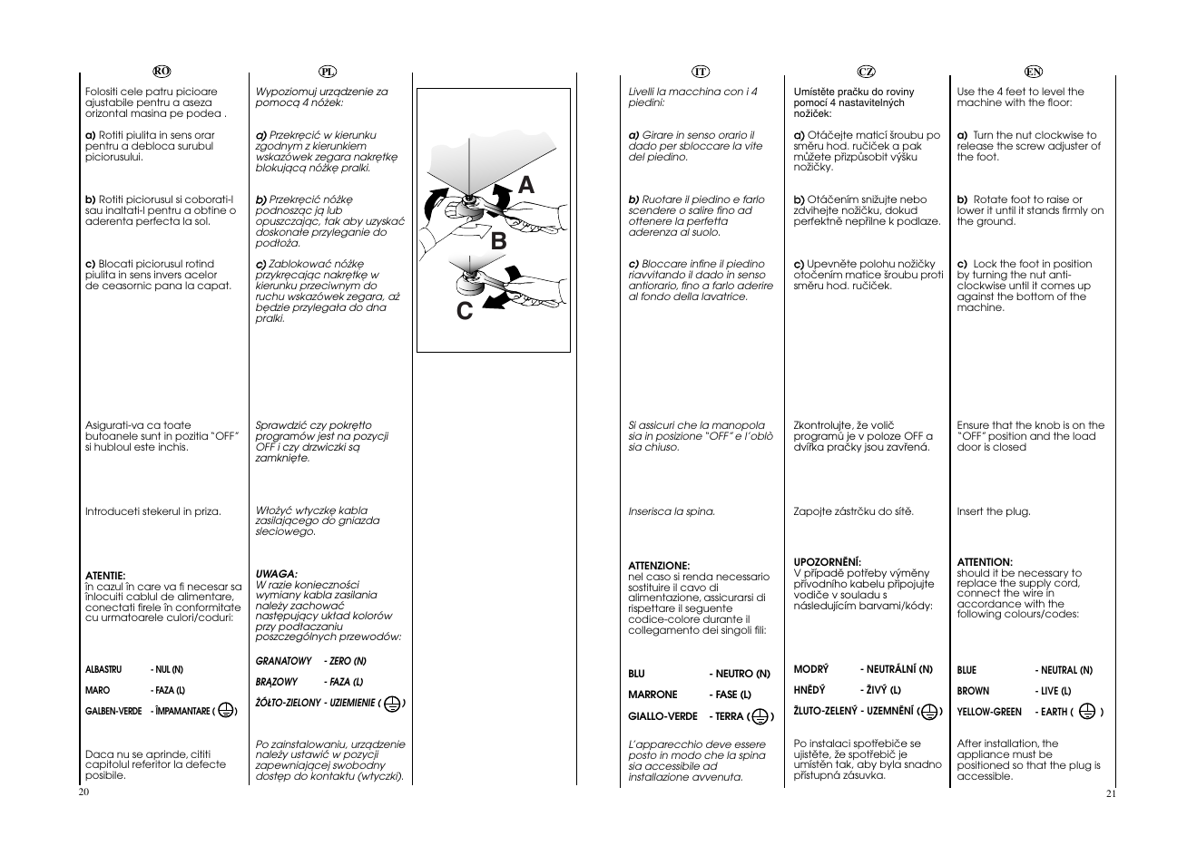 Ab c | Candy GO4 F105__1-16S User Manual | Page 11 / 41
