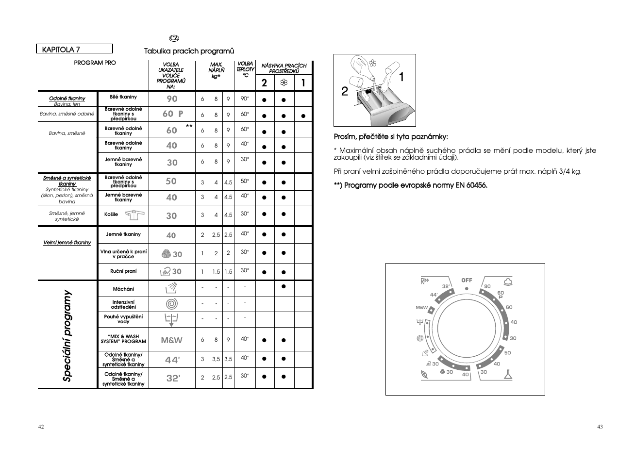 Speciální pr ogramy | Candy GO4 F105__1-16S User Manual | Page 22 / 41