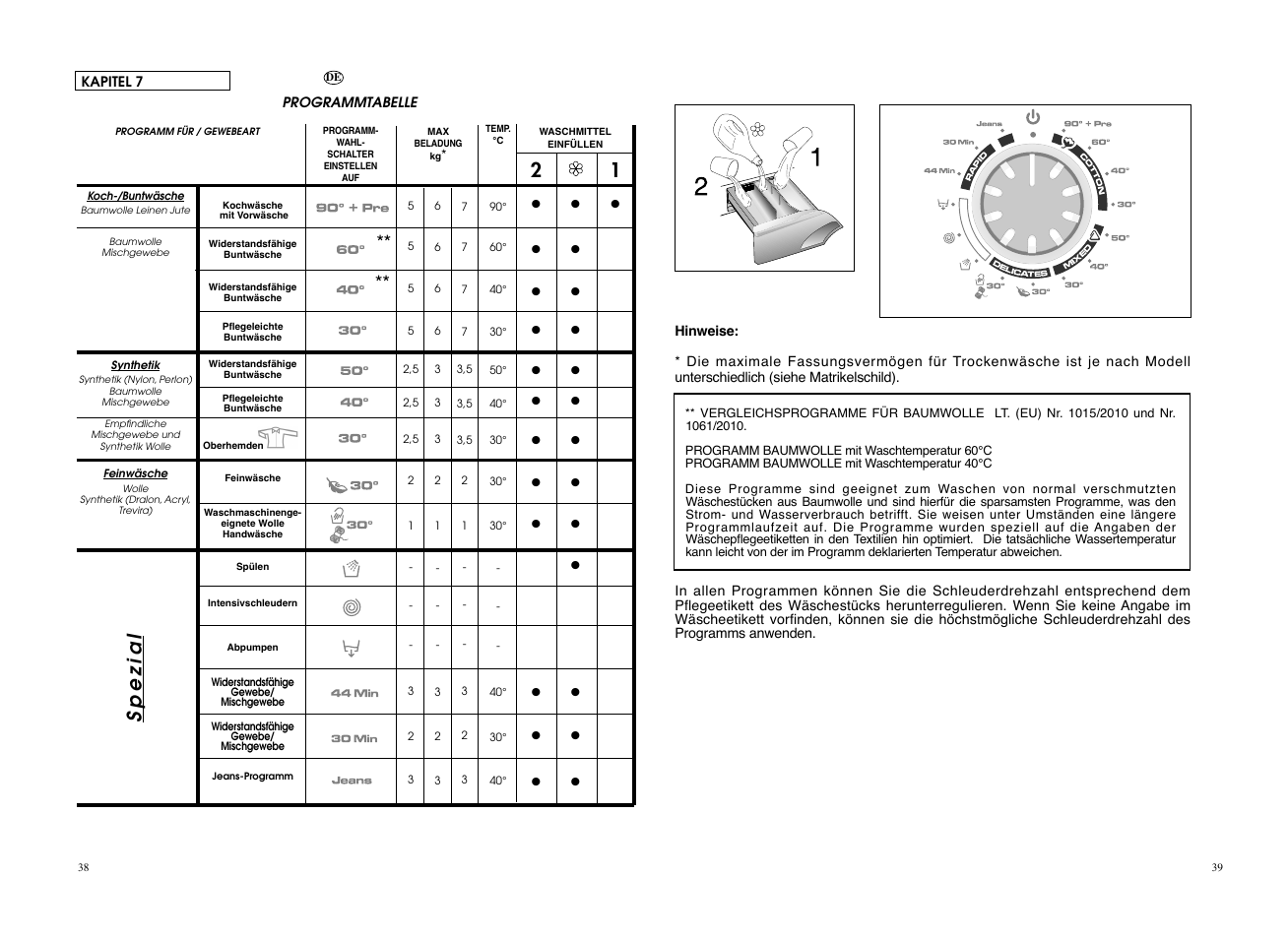 Spezial | Candy EVO4 1072D-S User Manual | Page 20 / 41