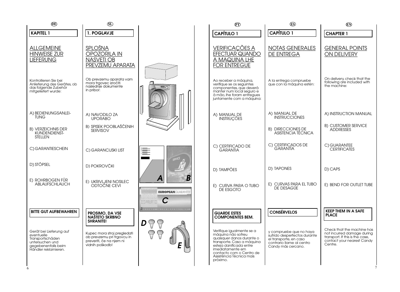 Ea b c | Candy EVO4 1072D-S User Manual | Page 4 / 41