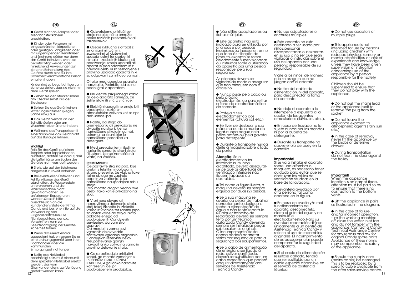 Candy EVO4 1072D-S User Manual | Page 7 / 41