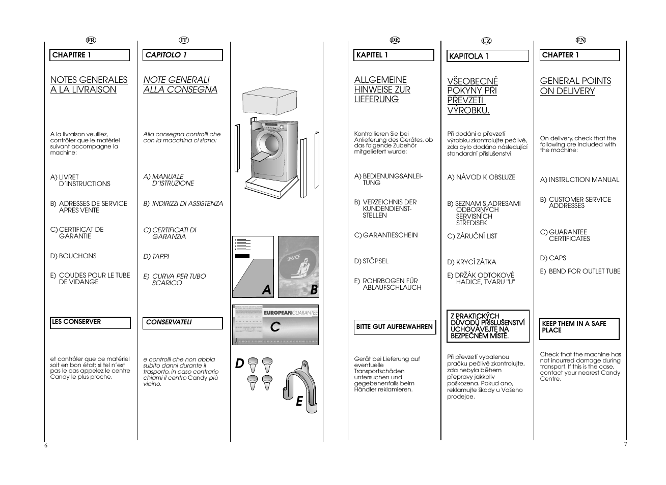 Ea b c d | Candy EVO4 1273DW-S User Manual | Page 4 / 41