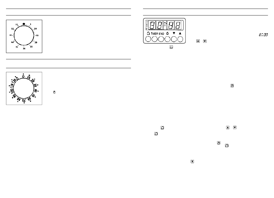 Usando o programador de minutos, Usando o programador de fim de cozedura, Operação do relógio electrónico com programador | Candy FP 827 AL User Manual | Page 63 / 69