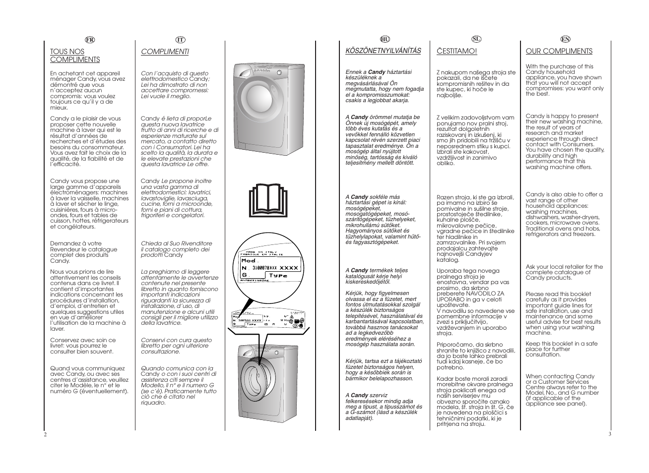 Candy GO W164-10S User Manual | Page 2 / 49