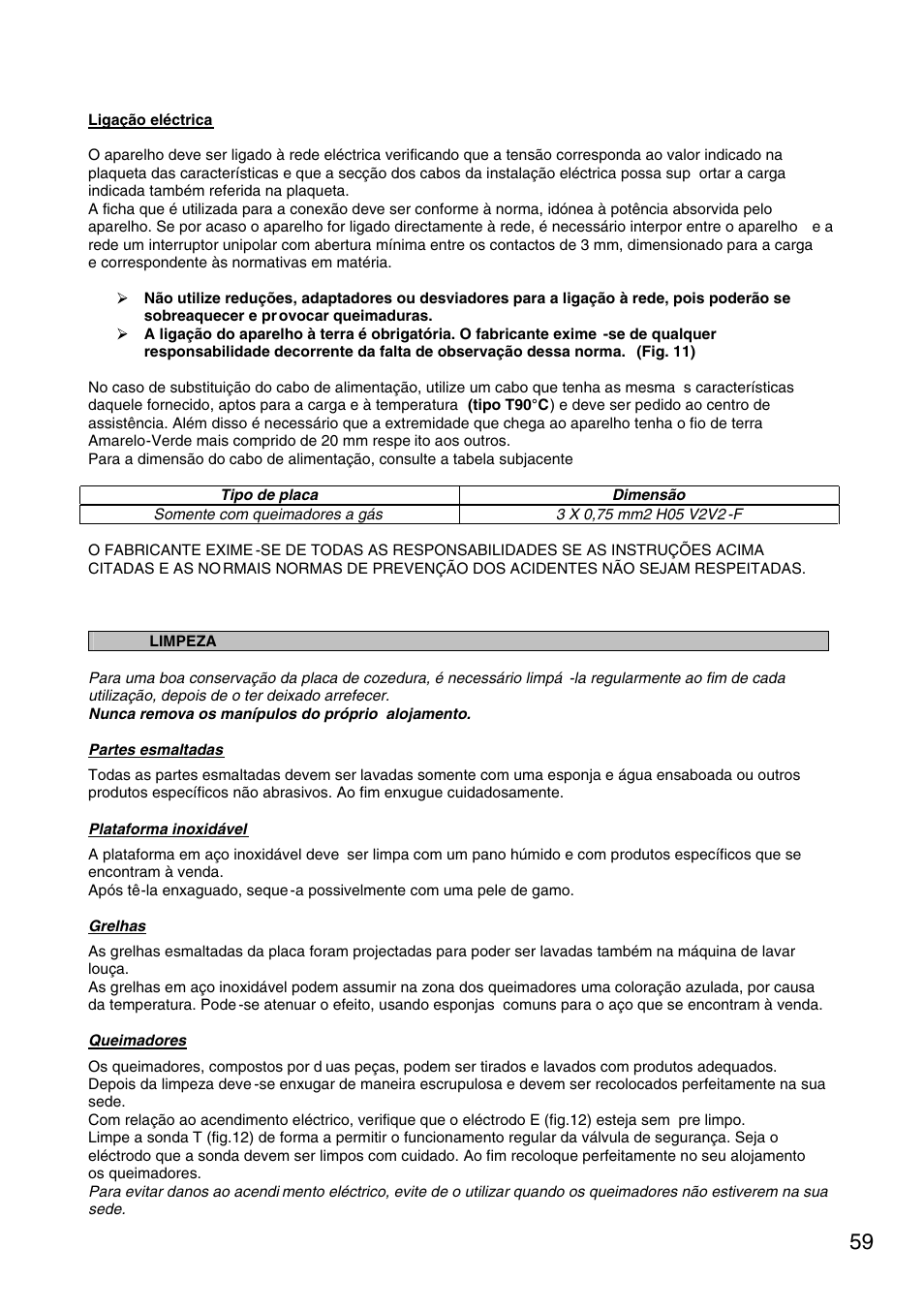 Candy PC PSL 750 SX User Manual | Page 61 / 94