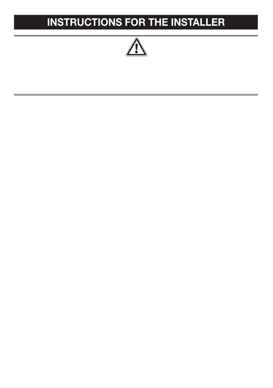 Instructions for the installer, Installation | Candy PVTP 750 S X User Manual | Page 10 / 20
