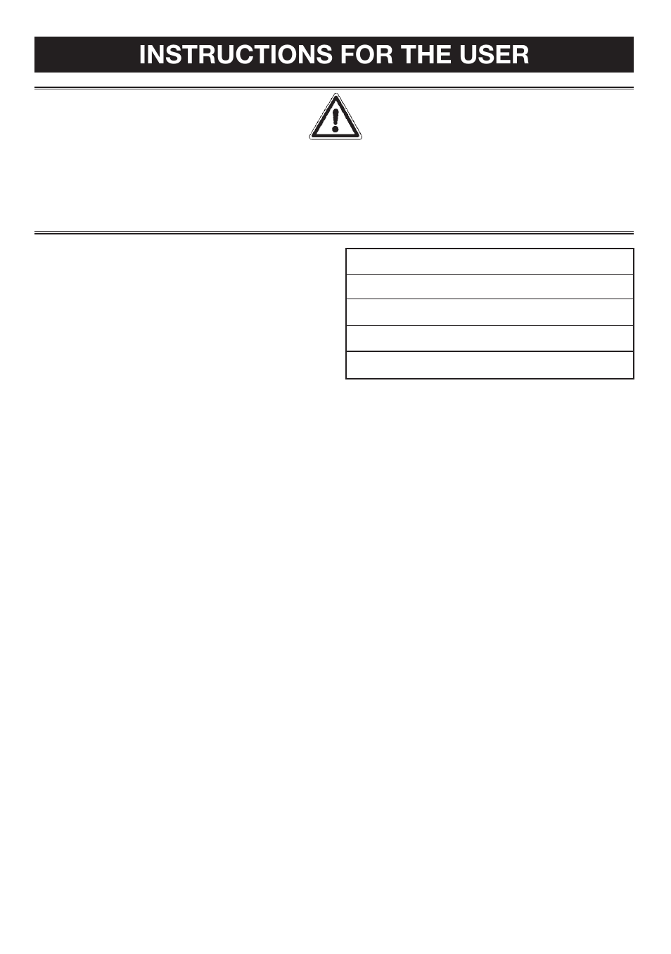 Instructions for the user | Candy PVTP 750 S X User Manual | Page 8 / 20