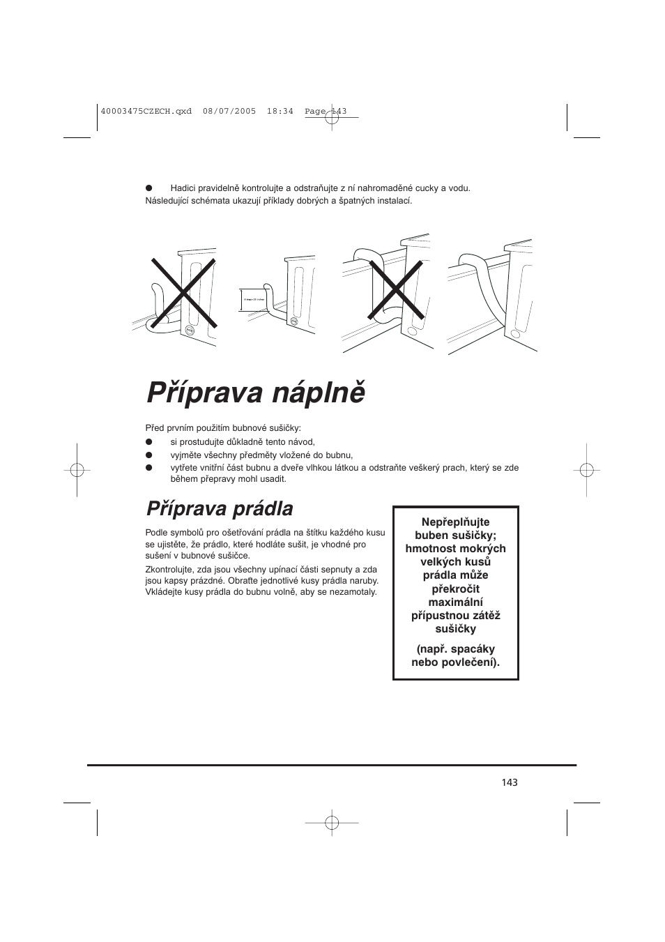 Příprava náplně, Příprava prádla | Candy AB CV1 16- SY User Manual | Page 143 / 152