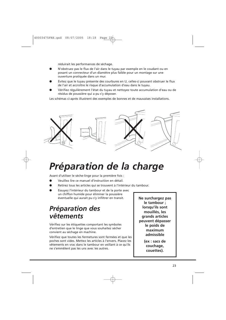 Préparation de la charge, Préparation des vêtements | Candy AB CV1 16- SY User Manual | Page 23 / 152
