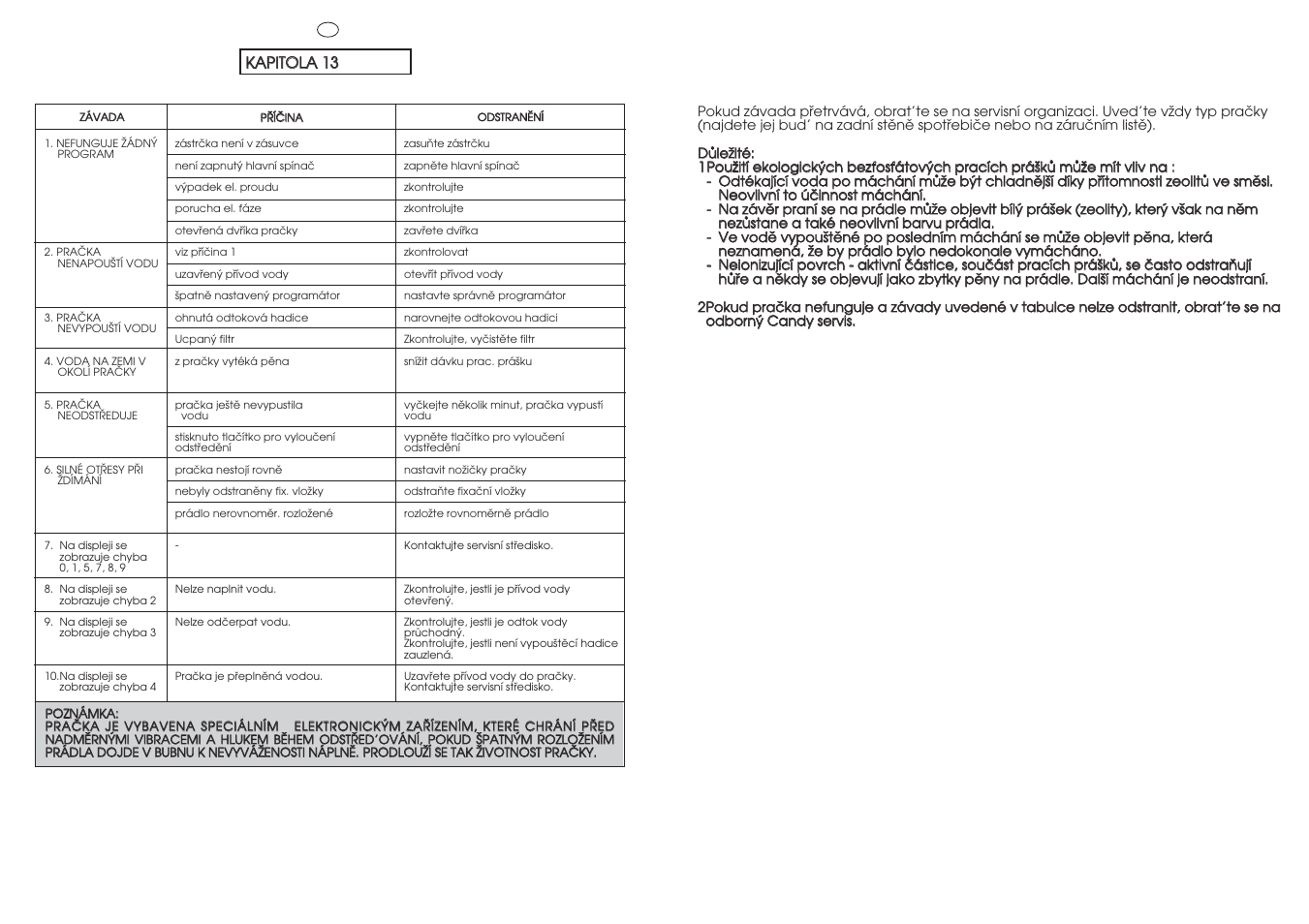 Candy AQUA 800DF-07S User Manual | Page 38 / 41