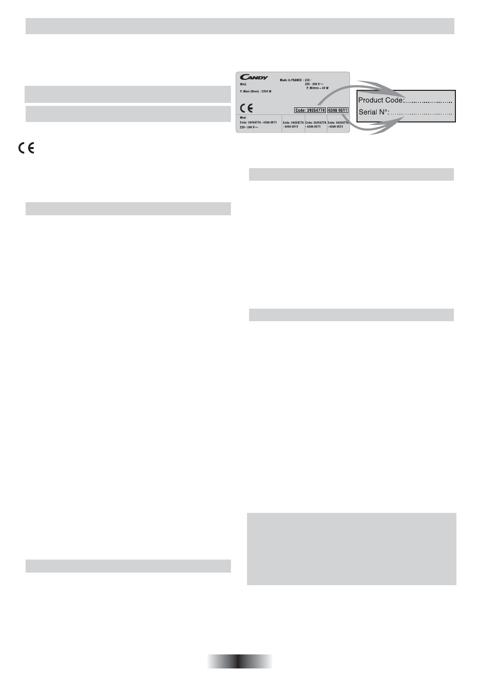 Algemene aanwijzingen, Lees deze handleiding aandachtig, Veiligheidsvoorschriften | Aanbevelingen, Installatie, Elektrische aansluiting | Candy FO 2D 966 X User Manual | Page 23 / 51