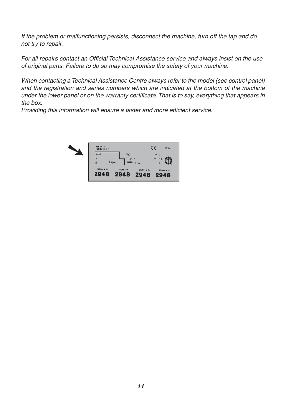 Candy LB CTS 80 SY User Manual | Page 11 / 16