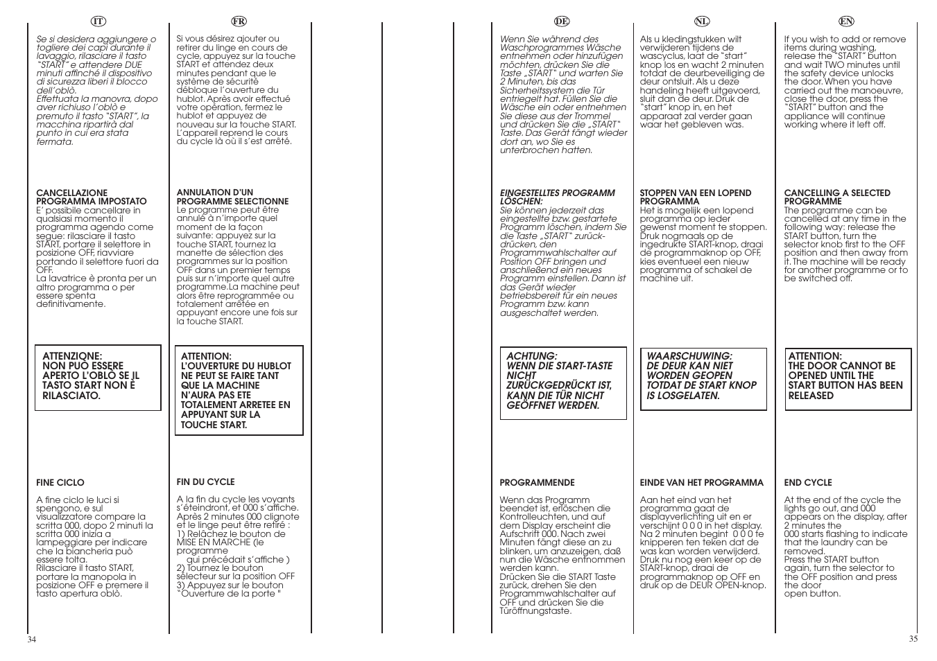Candy LB ACS 130 P SY User Manual | Page 18 / 37