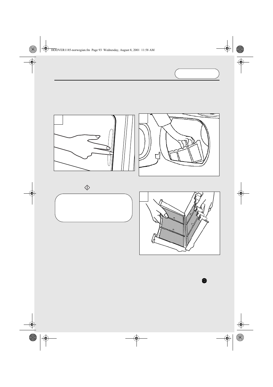 Åpne døren, Filter | Candy CIV 149 EX User Manual | Page 93 / 100