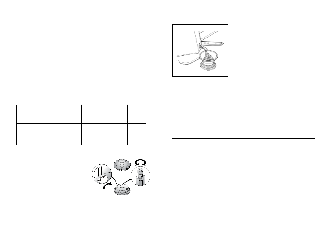 Regulating the water softener, Water softener unit, Closing the door | Loading the salt, Salt loading indicator | Candy LS CD 374 SK User Manual | Page 18 / 41