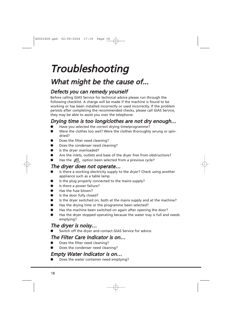 Ttrro ou ub blle essh ho oo ottiin ng g | Candy AB CDC 679 XT- 88 User Manual | Page 18 / 76