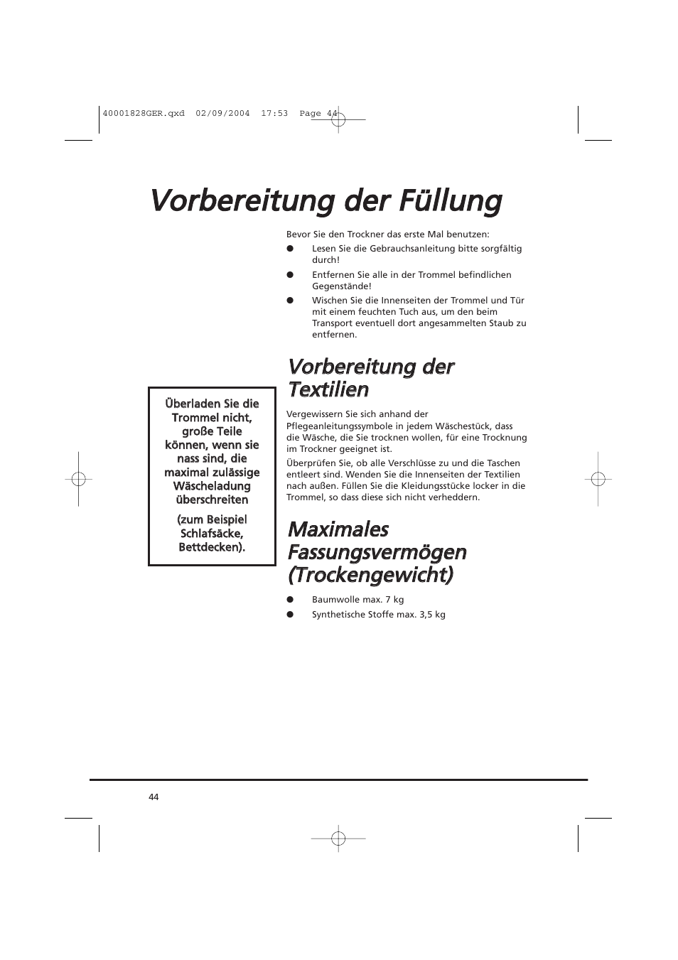 Candy AB CDC 679 XT- 88 User Manual | Page 44 / 76