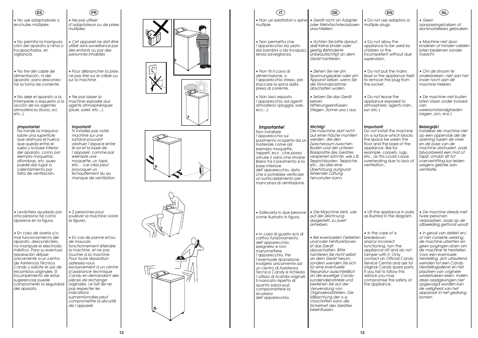 Candy AB CST 95 User Manual | Page 6 / 23