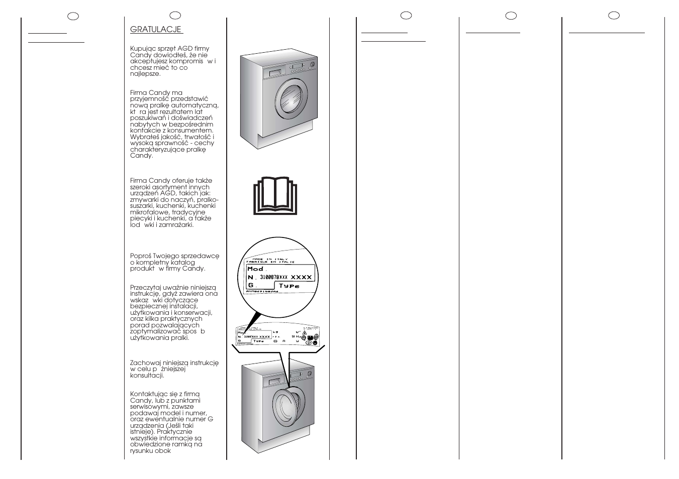 Candy CDB 475D-01S User Manual | Page 2 / 53