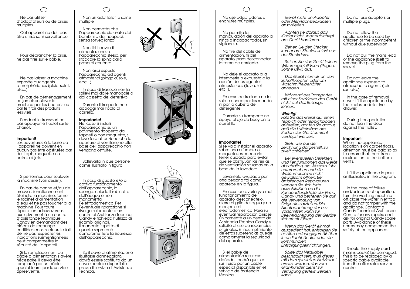 Candy CIW 100 T User Manual | Page 7 / 41