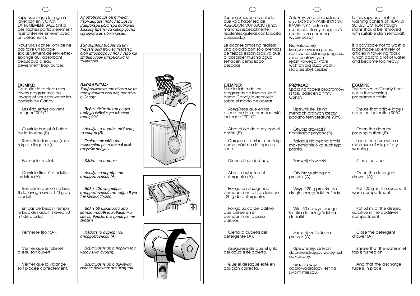 90° c 6 kg max | Candy CBL 100.6 SY User Manual | Page 29 / 37