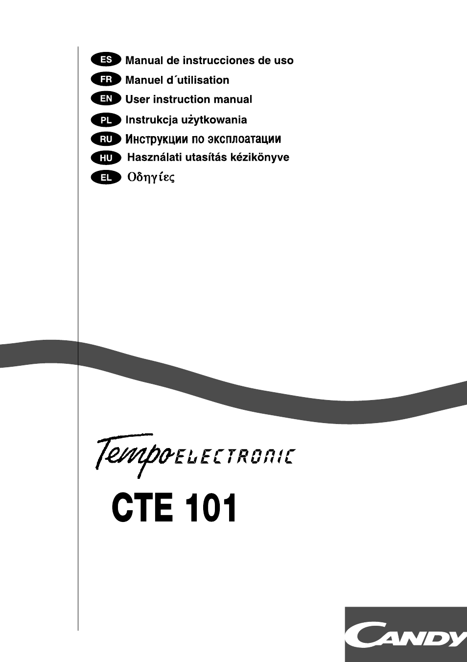 Candy LB CTE 101 SY User Manual | 14 pages