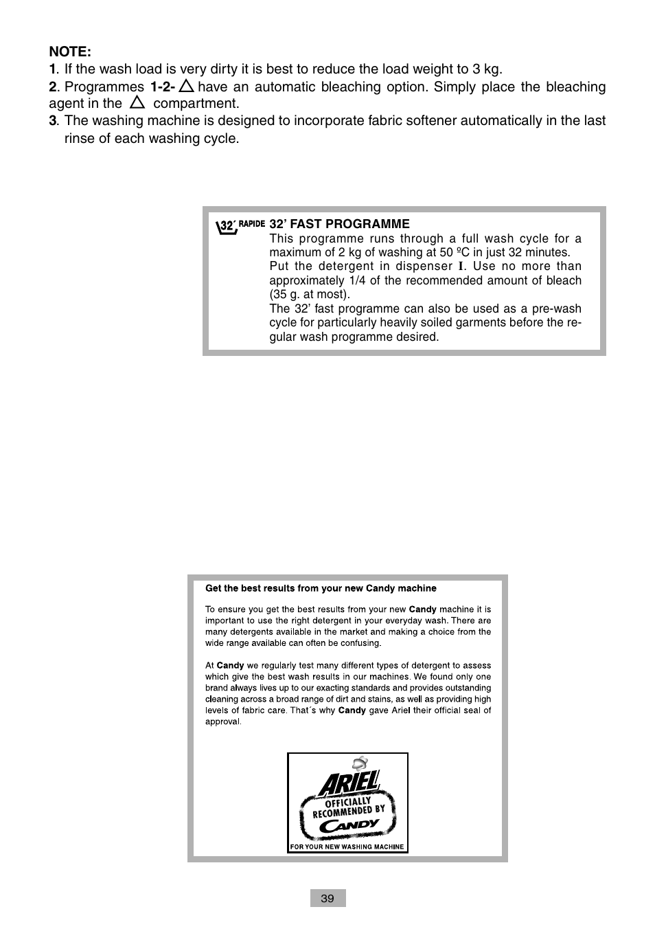 Candy LB CTE 101 SY User Manual | Page 13 / 14