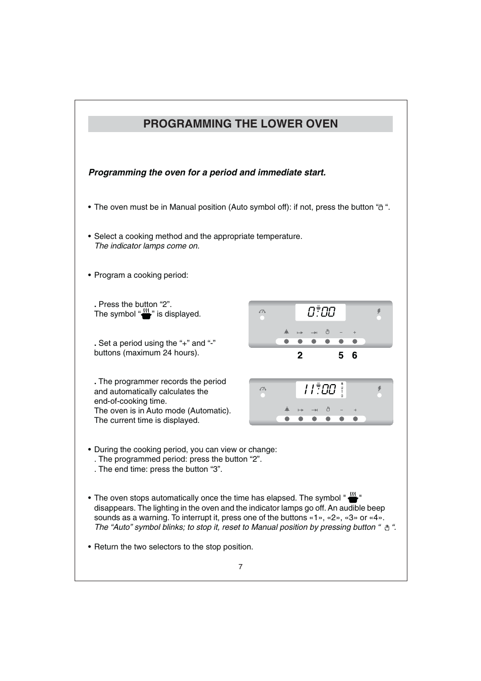 Programming the lower oven | Candy FO FDP 299 X User Manual | Page 8 / 20