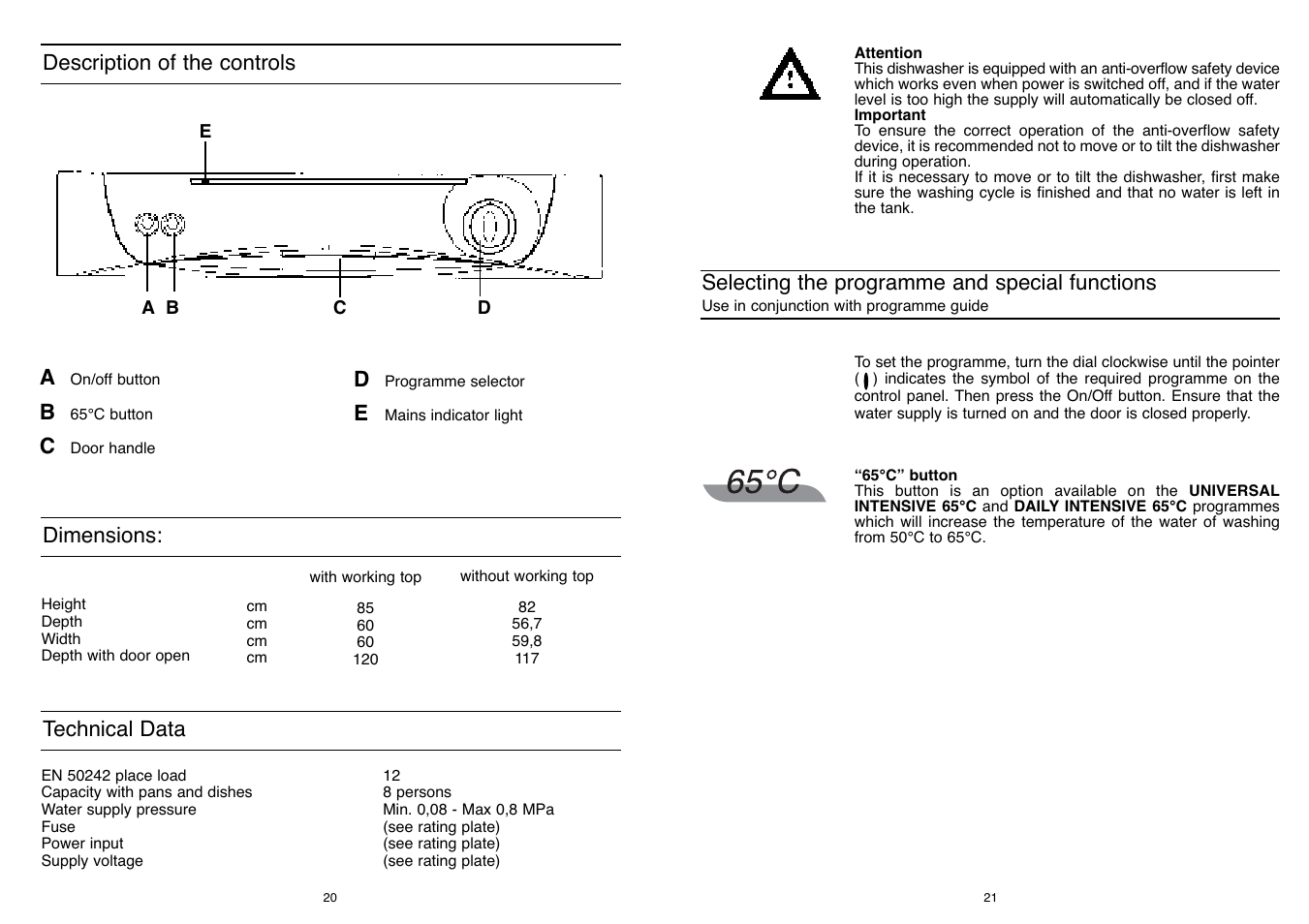 Candy CD 500 User Manual | Page 11 / 65