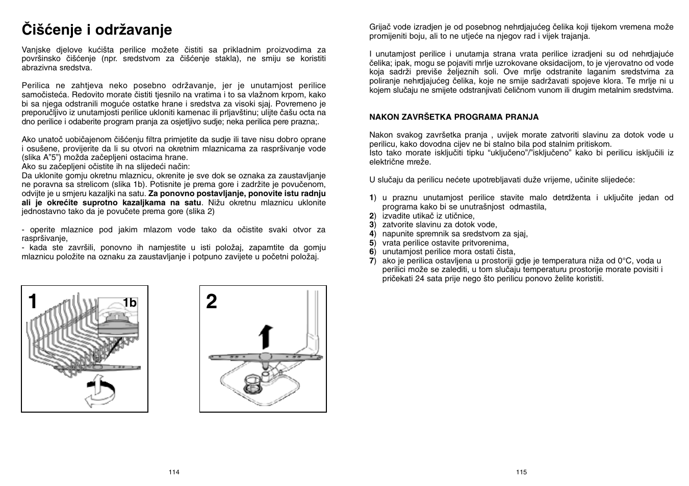 Âi‰çenje i odrïavanje | Candy CD 500 User Manual | Page 58 / 65