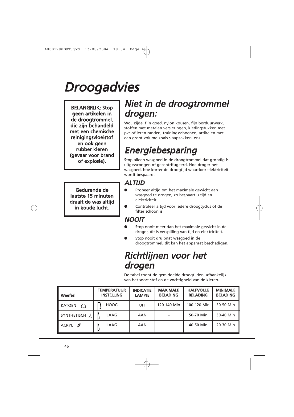 Ddrro oo og ga ad dv viie ess, Een ne errg giie eb be essp pa arriin ng g, Aal lt tiijjd d | Nno oo oiit t | Candy AB CDC 668 - SY User Manual | Page 46 / 112