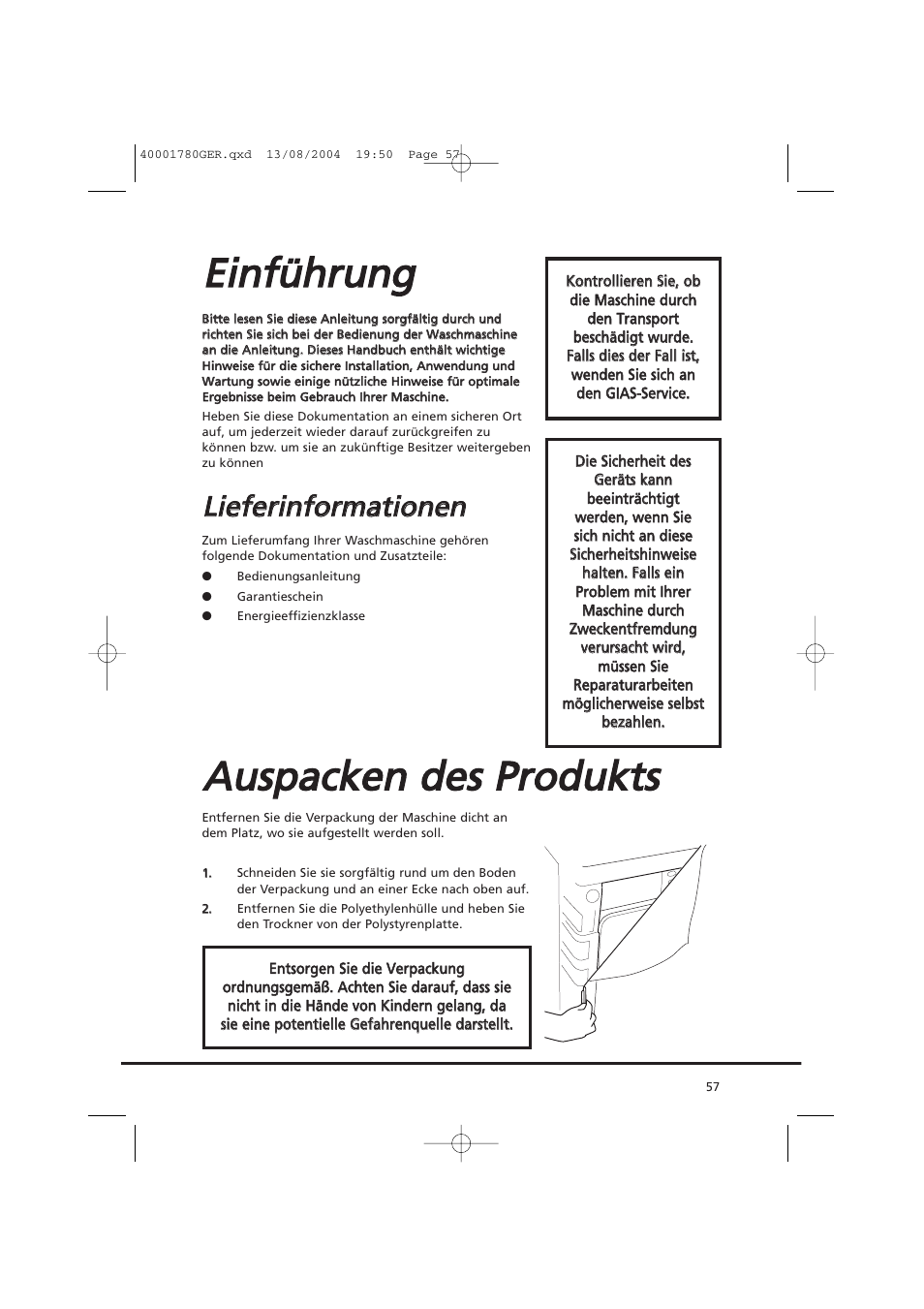 Eeiin nffü üh hrru un ng g, Lliie effe erriin nffo orrm ma attiio on ne en n | Candy AB CDC 668 - SY User Manual | Page 57 / 112