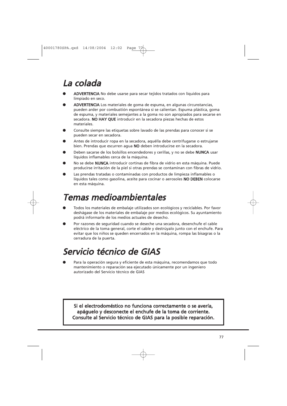 Lla a cco olla ad da a | Candy AB CDC 668 - SY User Manual | Page 77 / 112