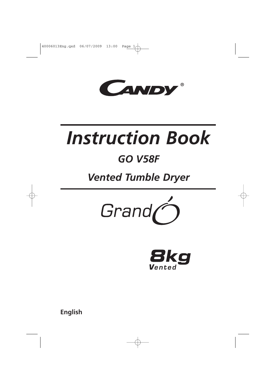 Candy GO V58F User Manual | 24 pages