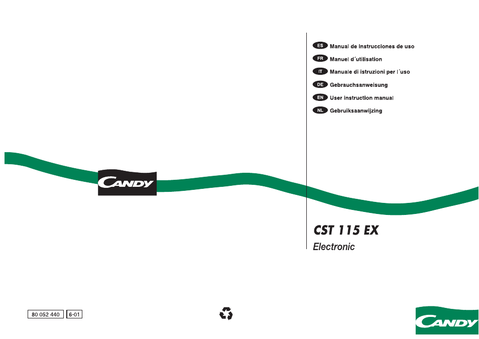 Candy CST 115 EX User Manual | 24 pages