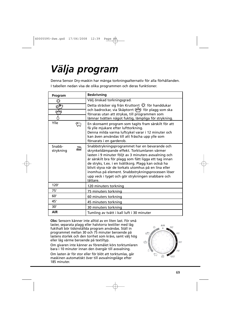 Välja program | Candy GO DC 78G-86S User Manual | Page 69 / 110