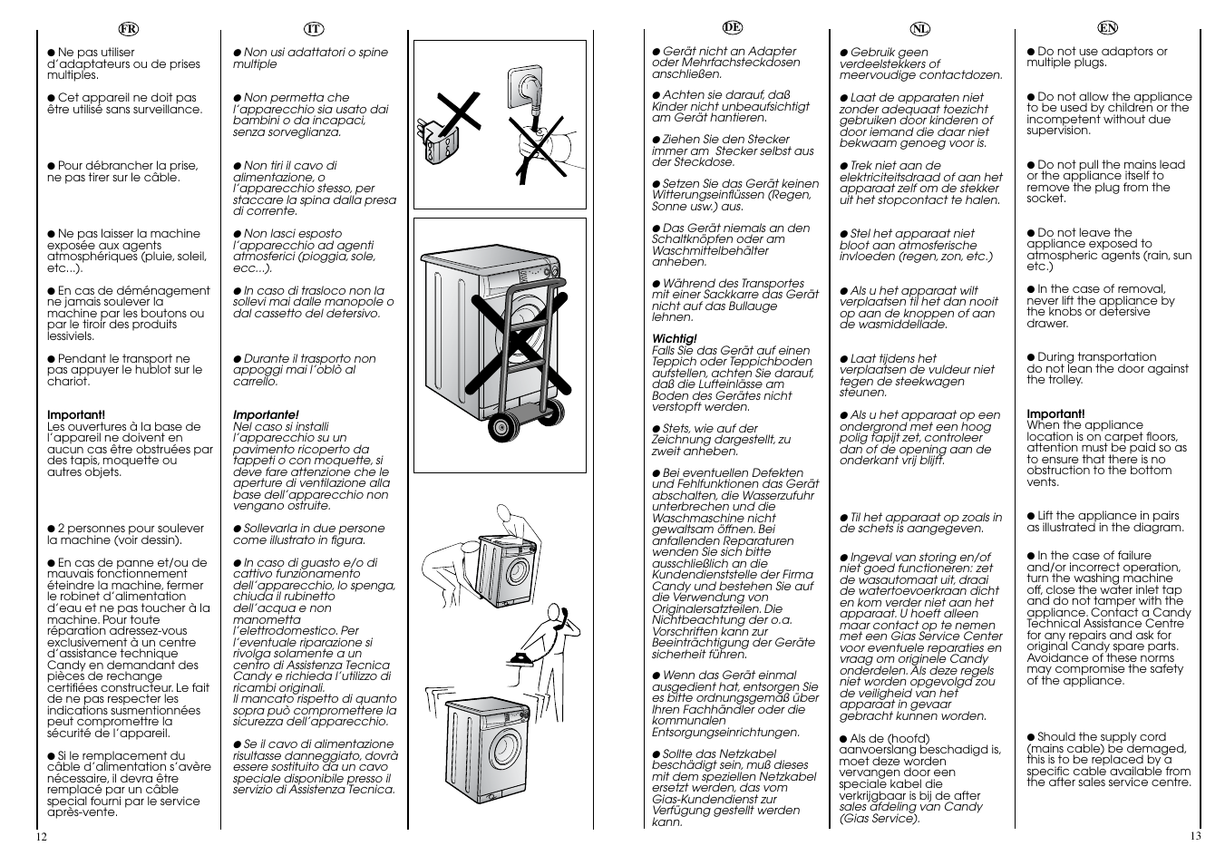 Candy CBL 130 SY User Manual | Page 7 / 37