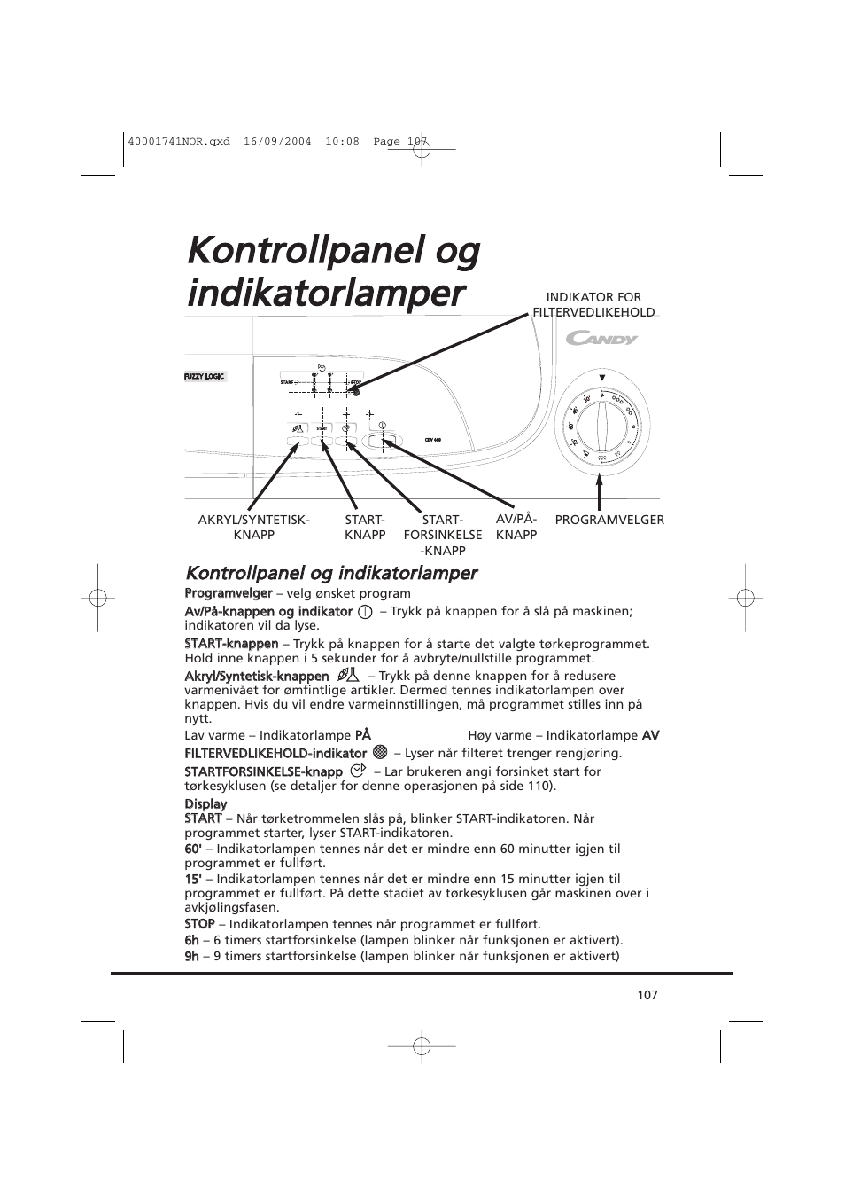 Candy AB CDV 660 -SY User Manual | Page 107 / 132