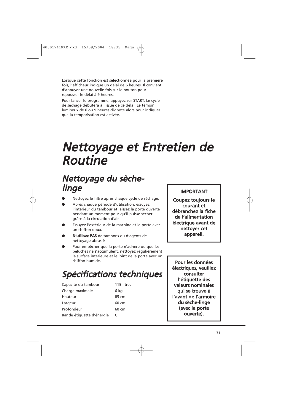 Candy AB CDV 660 -SY User Manual | Page 31 / 132