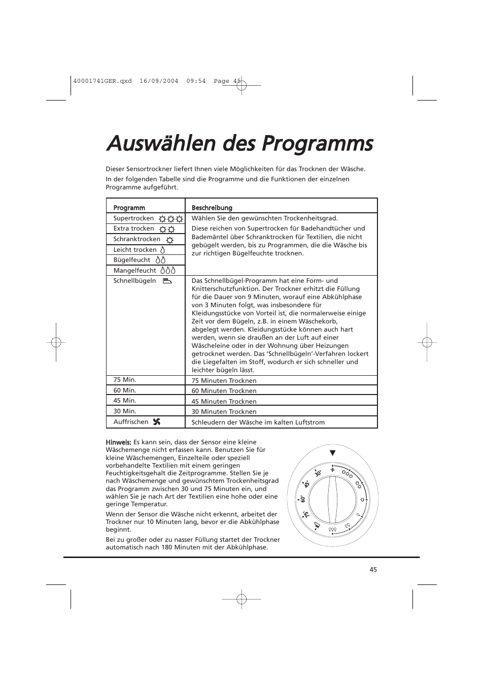 Candy AB CDV 660 -SY User Manual | Page 45 / 132