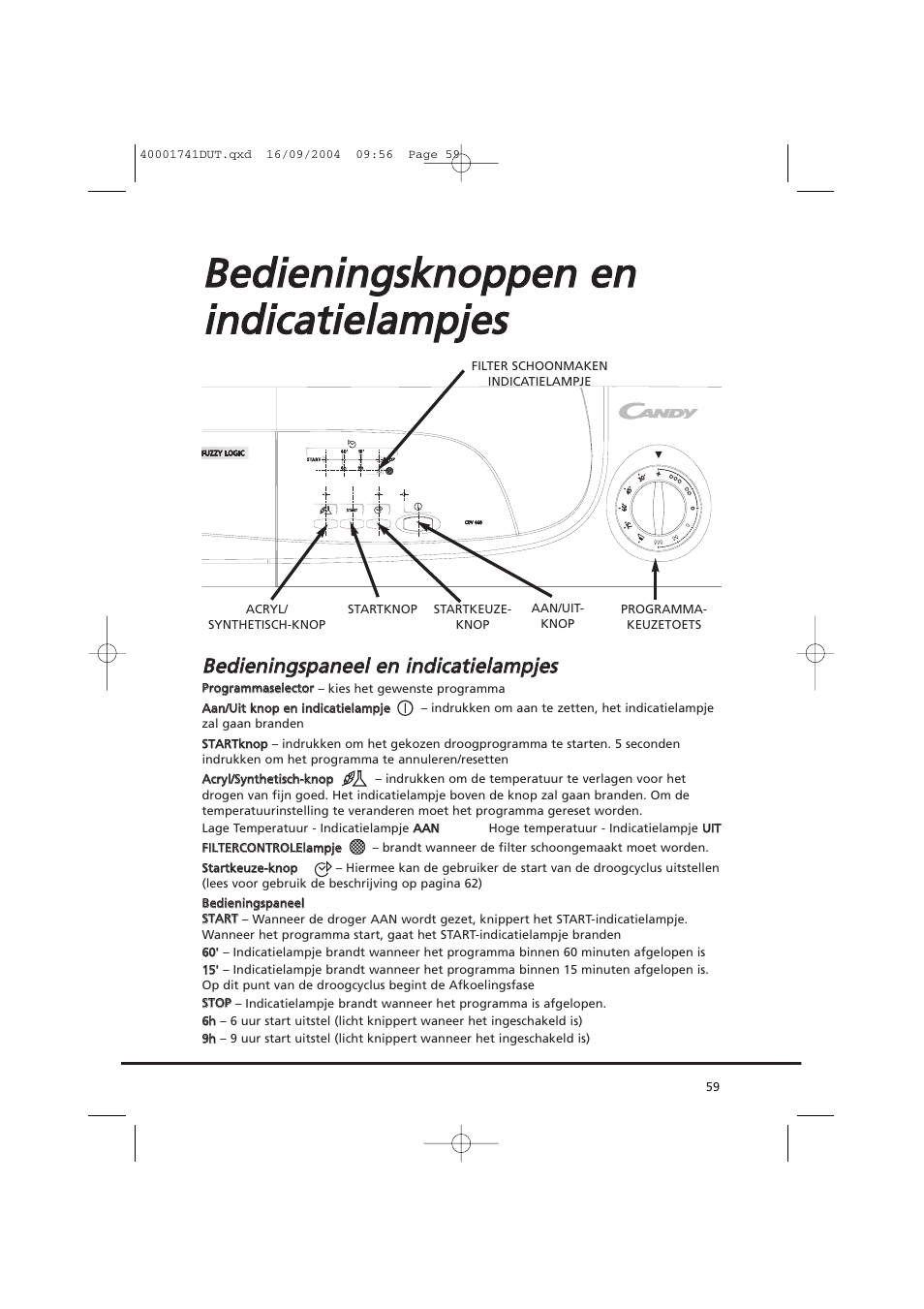 Candy AB CDV 660 -SY User Manual | Page 59 / 132