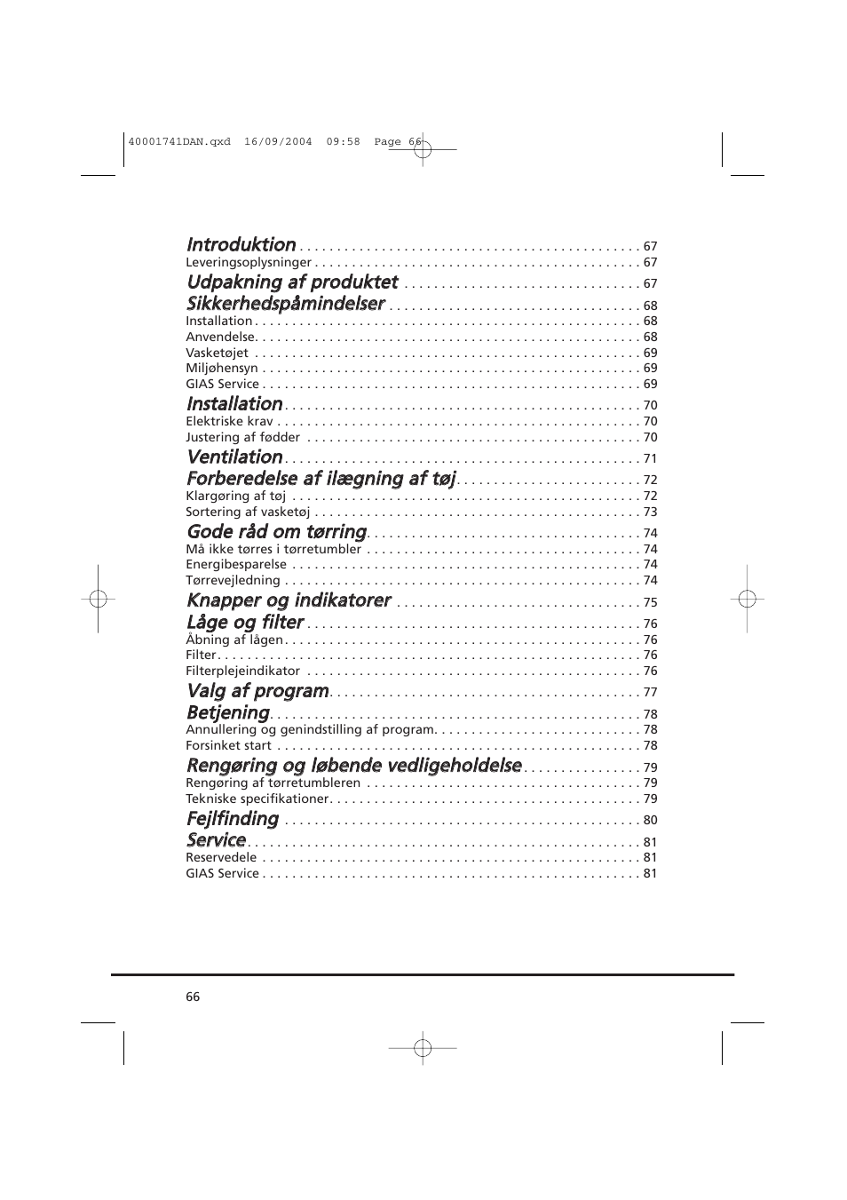 Candy AB CDV 660 -SY User Manual | Page 66 / 132