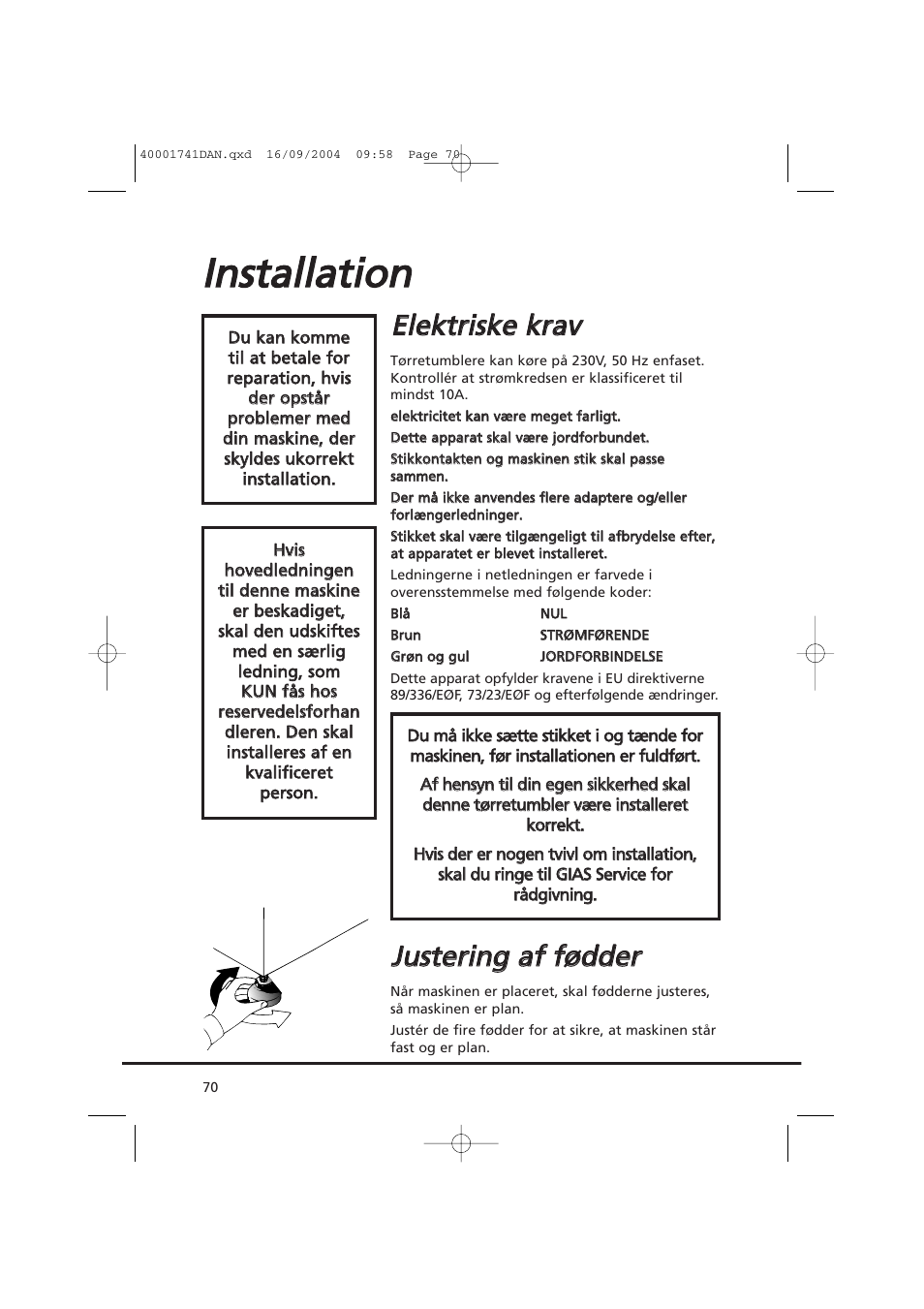 Eelle ek kttrriissk ke e k krra av v, Jju usstte erriin ng g a aff ffø ød dd de err | Candy AB CDV 660 -SY User Manual | Page 70 / 132