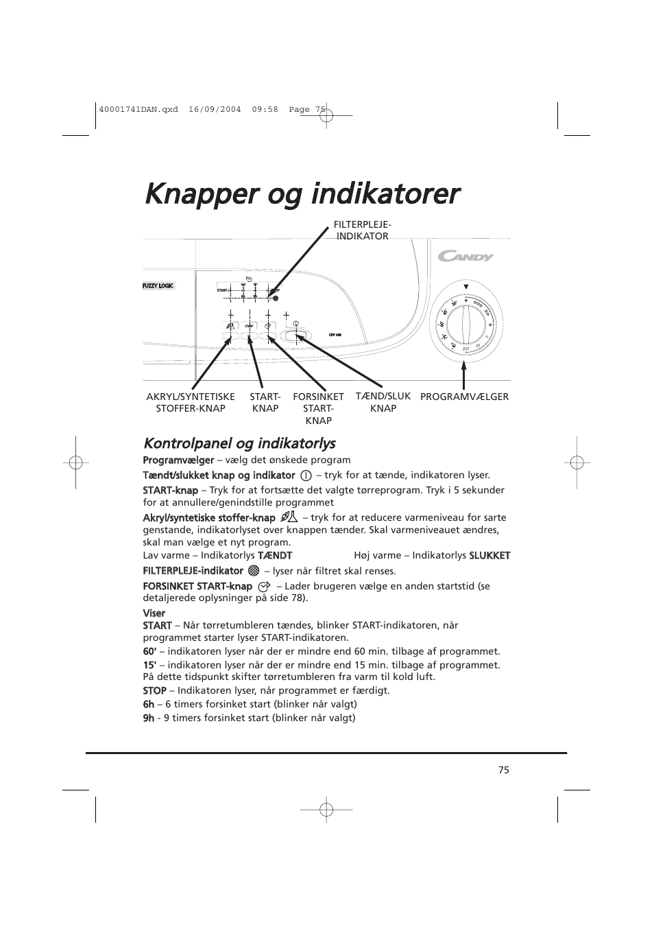 Candy AB CDV 660 -SY User Manual | Page 75 / 132