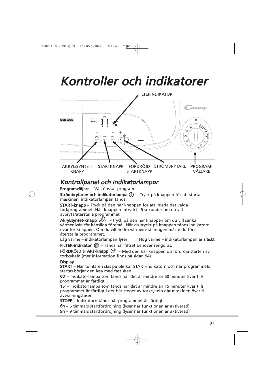 Candy AB CDV 660 -SY User Manual | Page 91 / 132